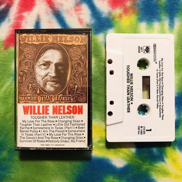 Willie Nelson Tougher Than Leather Cassette Tested Country - Picture 1 of 4